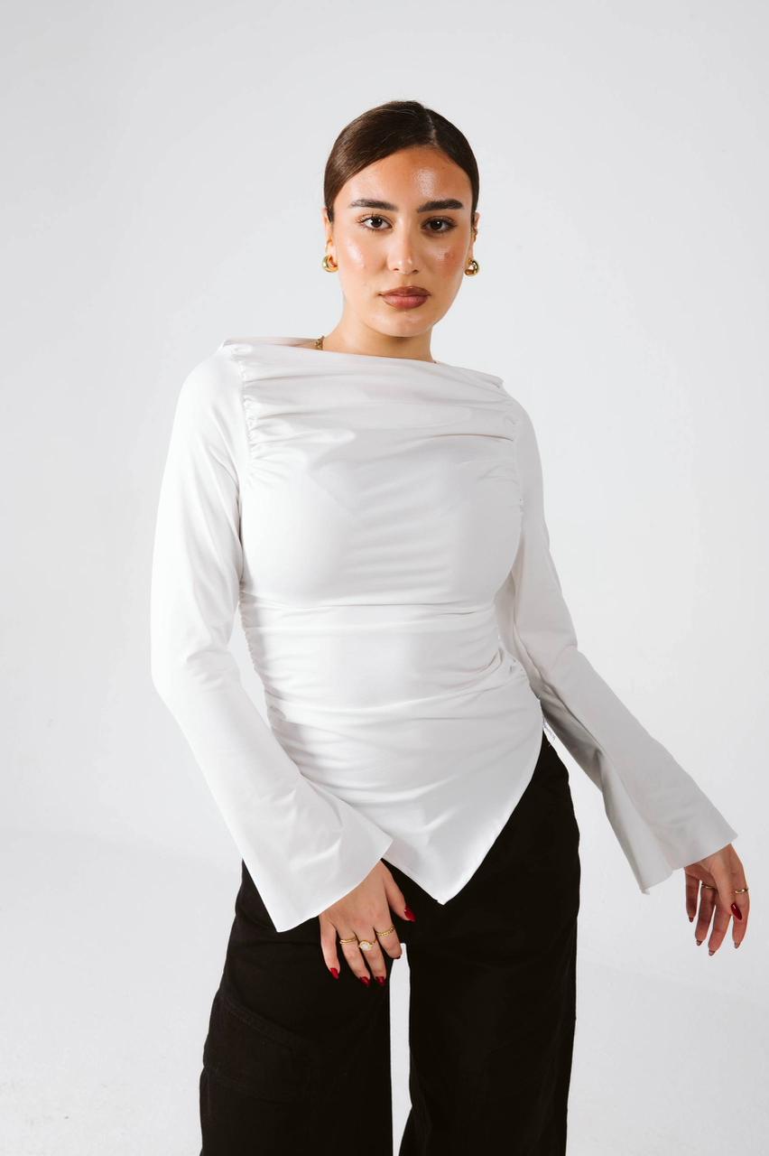 Off-Shoulder Shimmer Top