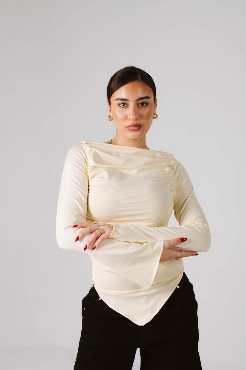 Off-Shoulder Shimmer Top