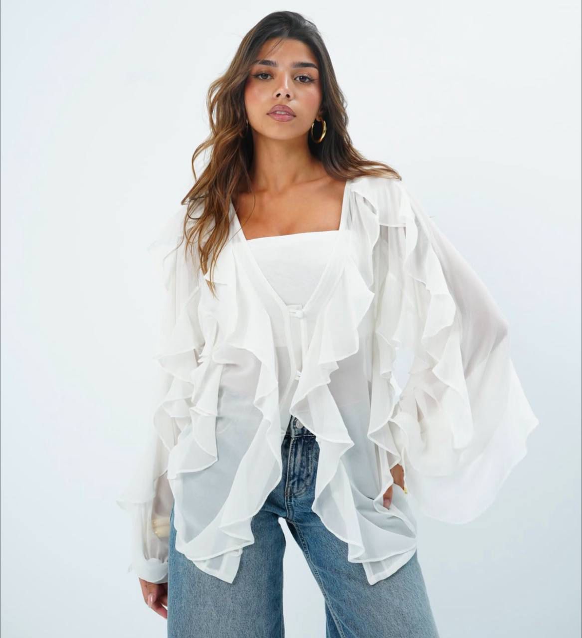 Raffled cutepie blouse
