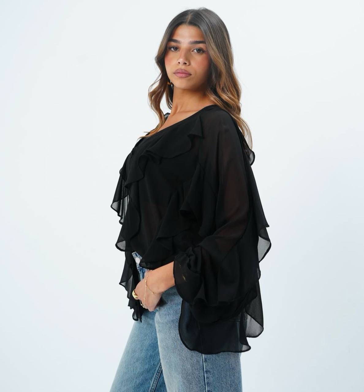 Raffled cutepie blouse