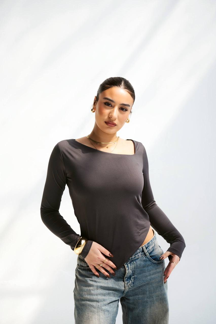 Off-Shoulder Shimmer Top