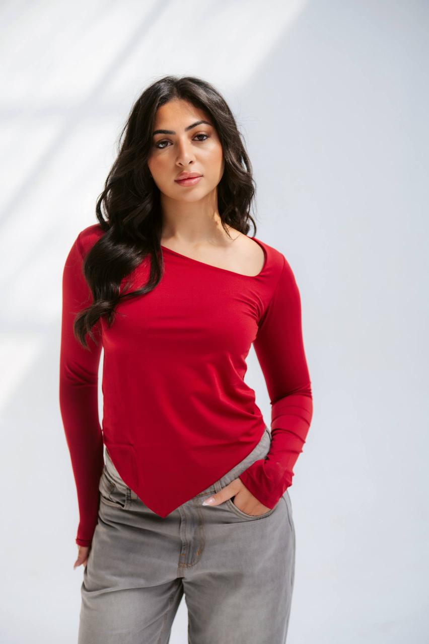 Off-Shoulder Shimmer Top