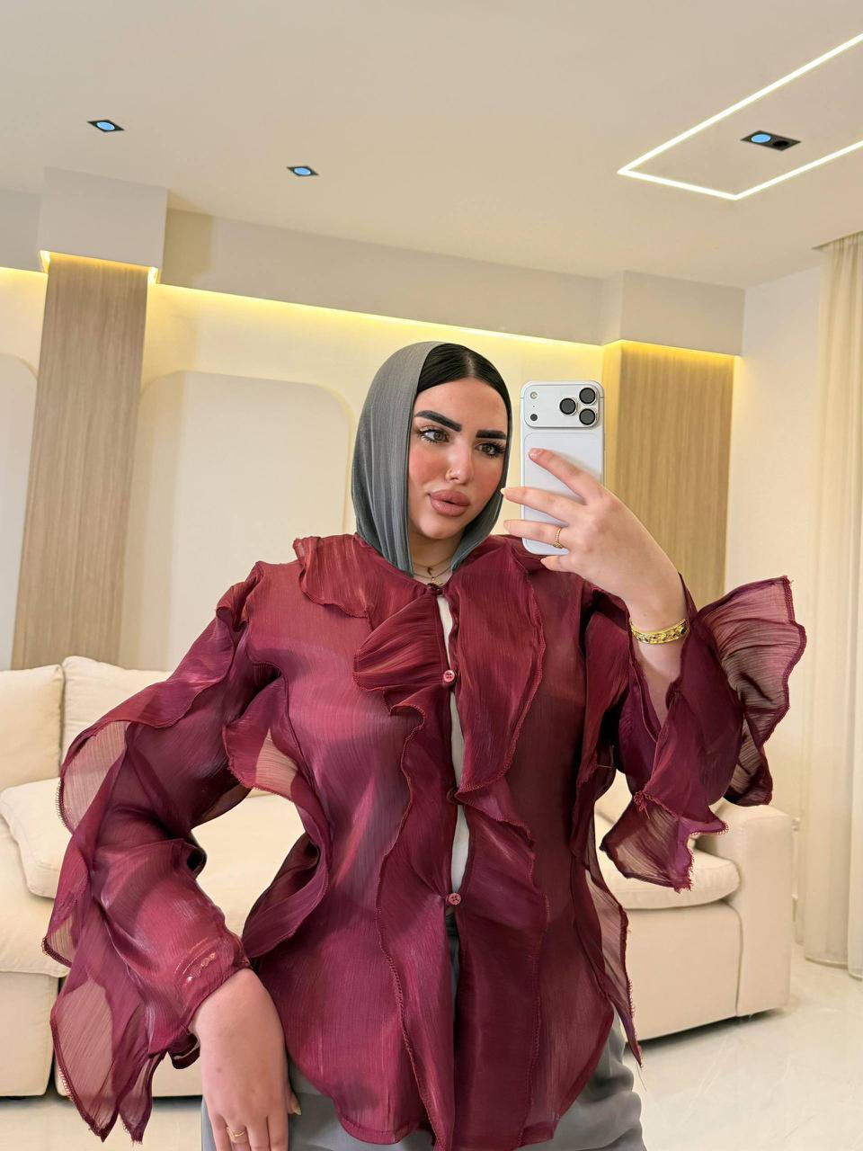 Raffled cutepie blouse