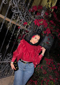 Raffled cutepie blouse