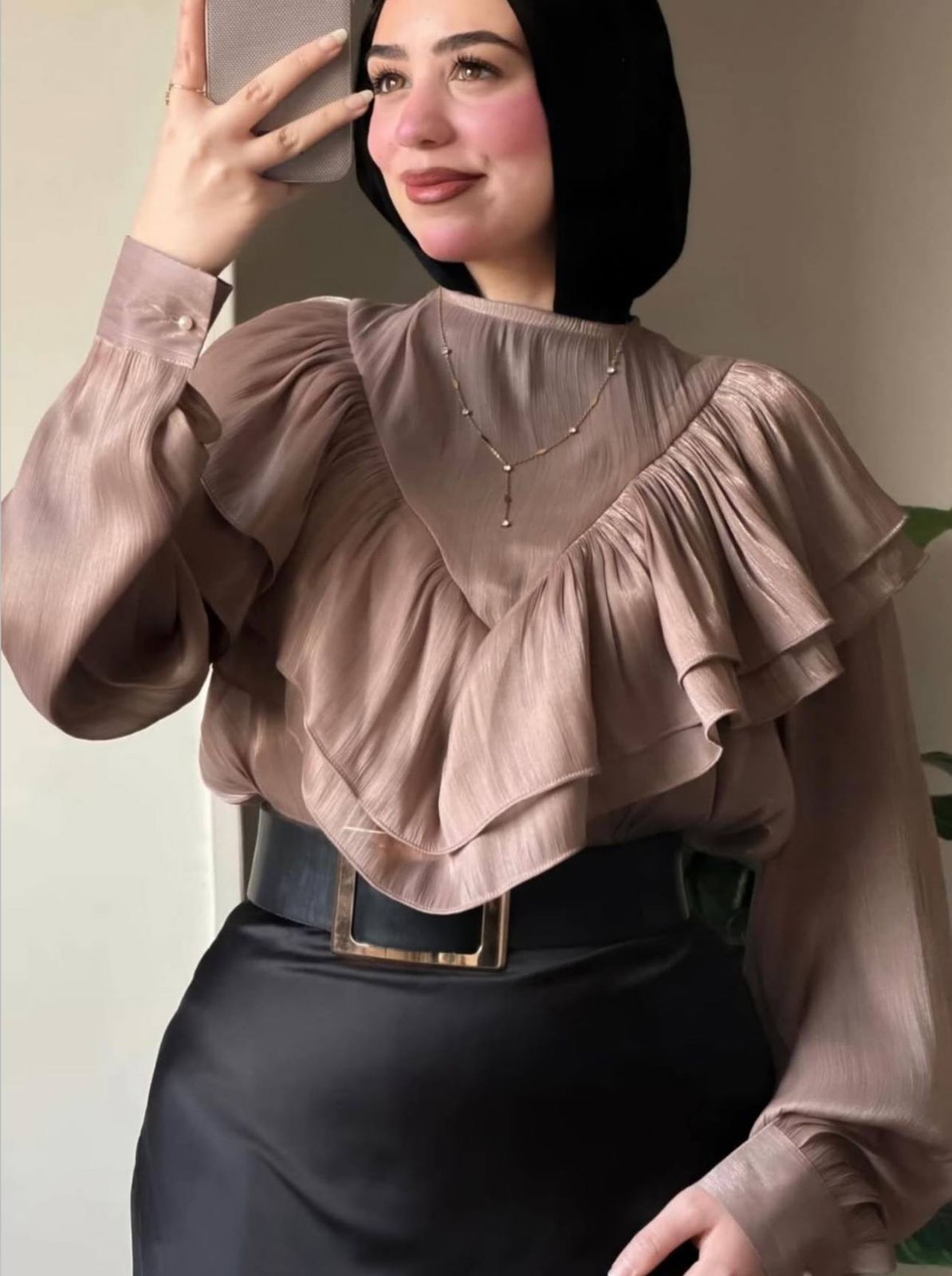 Raffled cutepie blouse