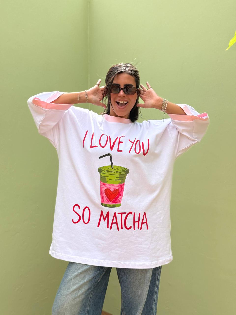 T.shirt matcha oversized